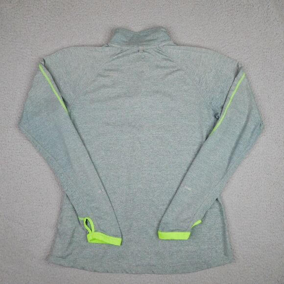 Nike Running Top Womens Medium Green 1/2 Zip Dri-Fit Element Pullover 481320-357 - Picture 3 of 14